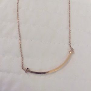 Tiffany and Co Smile Pendant gold necklace